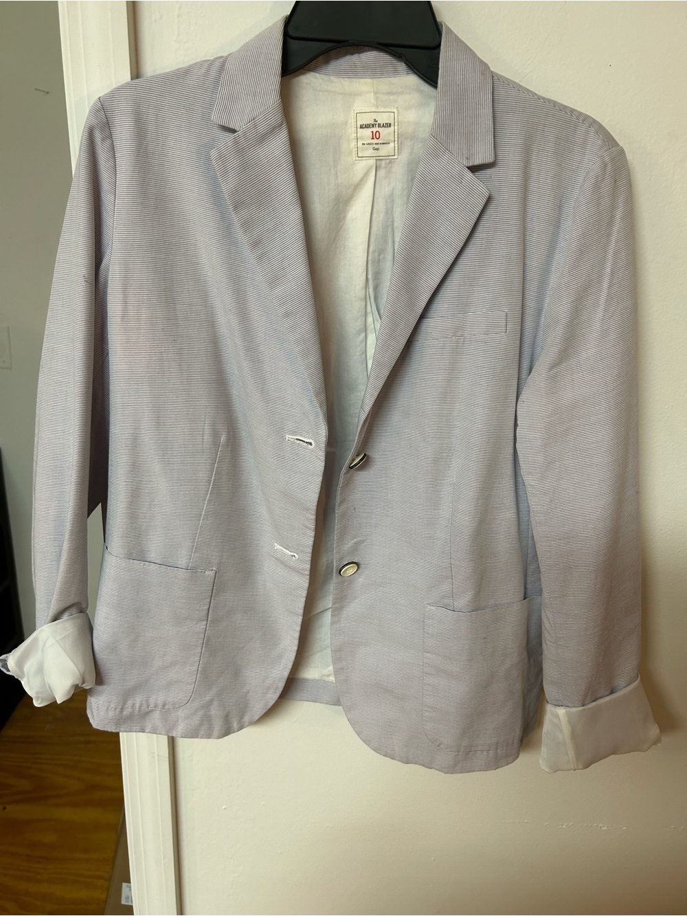 GAP Light Blue Women's Single-Breasted Blazer